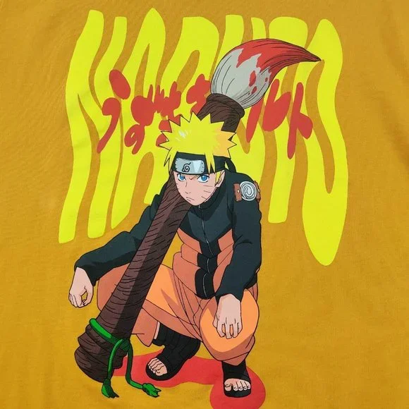 Naruto Orange T-shirt Mens XL Anime Graphic T-Shirt BOX LUNCH Shippuden - Picture 7 of 7